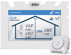 WiFi pokojový termostat TECH EU-2801 WiFi, multifunkční regulace