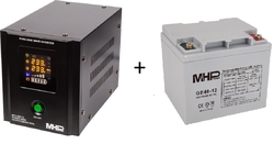 Záložní zdroj MHPower 300W s gelovou baterií 40Ah životnost až 12 let