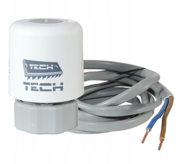 Termoelektrický pohon TECH STT-230/2 M28x1.5 230V bez napětí zavřený (NC)