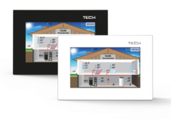 Pokojový termostat TECH EU-281 černý, multifunkční regulace