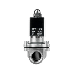 Elektromagnetický ventil F.S.A 3/4 nerezový 24V DC 0-10 bar bez proudu zavřený