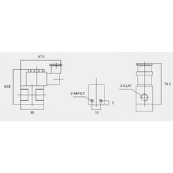 HP elektromagnetický ventil G1/4 NC 0,2 - 8bar 230V AC