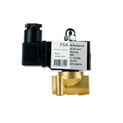 Elektromagnetický ventil F.S.A 1/4 24V DC 0-10bar bez proudu zavřený