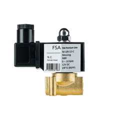 Elektromagnetický ventil F.S.A 1/8 12V DC 0-10bar bez proudu zavřený