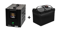 MHPower 500W záložní zdroj pro kotel s bateriíí 55Ah