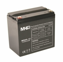 Pb akumulátor MHPower VRLA AGM 12V/55Ah (MS55-12)