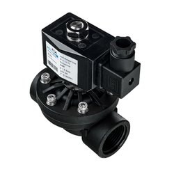 Elektromagnetický ventil F.S.A G1 PA6 12V DC 0-6 bar bez proudu otevřený