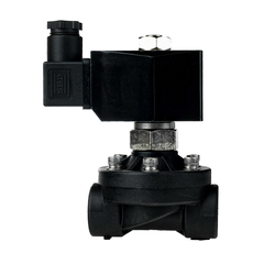 Elektromagnetický ventil F.S.A 1/2 PA6 12V DC 0-6 bar bez proudu otevřený