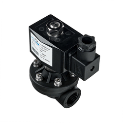 Elektromagnetický ventil F.S.A 1/2 PA6 12V DC 0-6 bar bez proudu otevřený