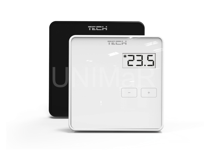 Bezdrátový dvoupolohový pokojový termostat TECH EU-294 v2 černý (zap/vyp)