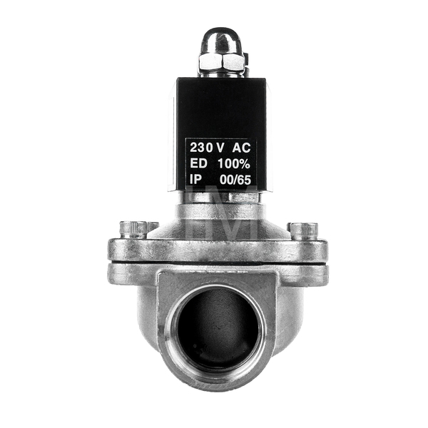 Elektromagnetický ventil F.S.A G1 nerezový 230V 0-10 bar bez proudu zavřený