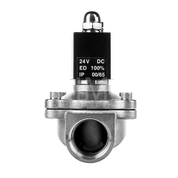 Elektromagnetický ventil F.S.A G1 nerezový 24V DC 0-10 bar bez proudu zavřený