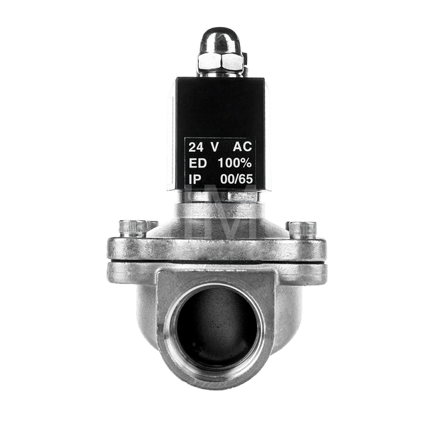 Elektromagnetický ventil F.S.A G1 nerezový 24V AC 0-10 bar bez proudu zavřený