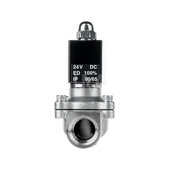 Elektromagnetický ventil F.S.A 3/4 nerezový 24V DC 0-10 bar bez proudu zavřený