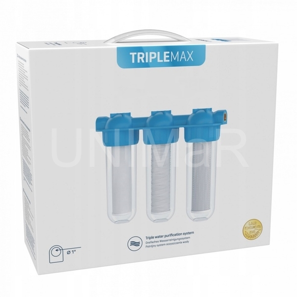 Vodní filtr Triple Max připojení G1 s náhradními vložkami 2x