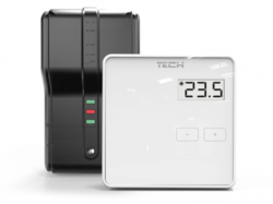 Bezdrátový dvoupolohový pokojový termostat TECH EU-294 v2 bílý (zap/vyp)