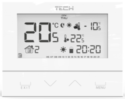 Bezdrátový dvoupolohový týdenní termostat TECH EU-292 v2