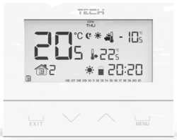 Bezdrátový dvoupolohový týdenní termostat TECH EU-292 v2 Bezdrátový dvoupolohový týdenní termostat TECH EU-292 v2